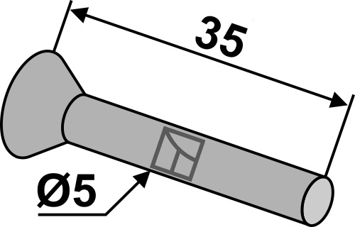 Sænket nitte Ø5x35