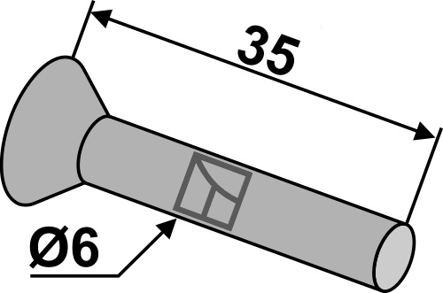 Forsenket nagle Ø6x35