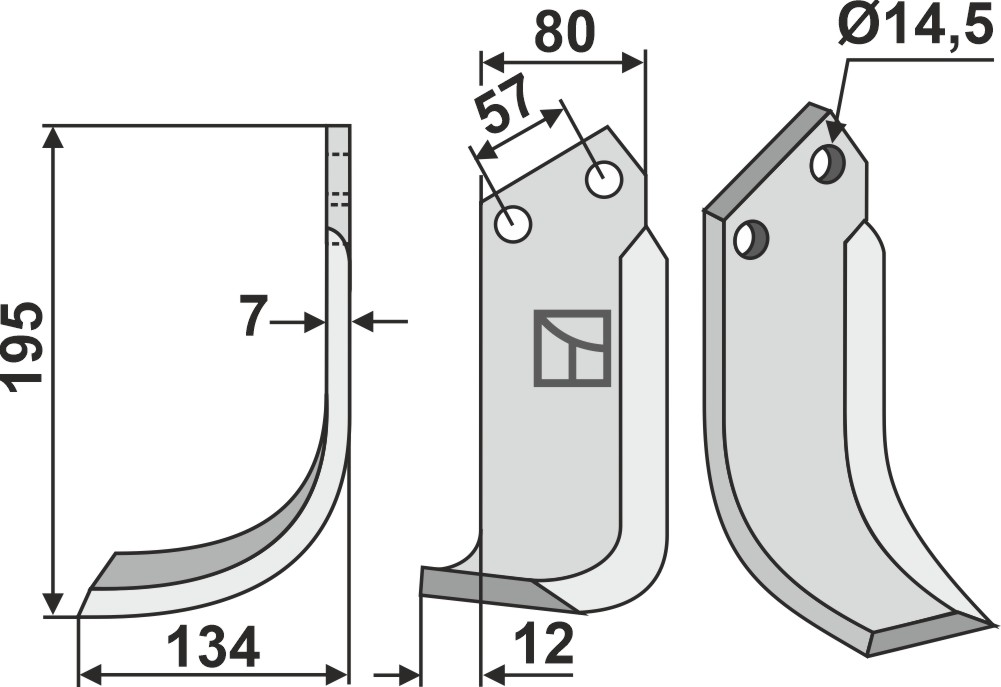 Blade 195x80mm, left